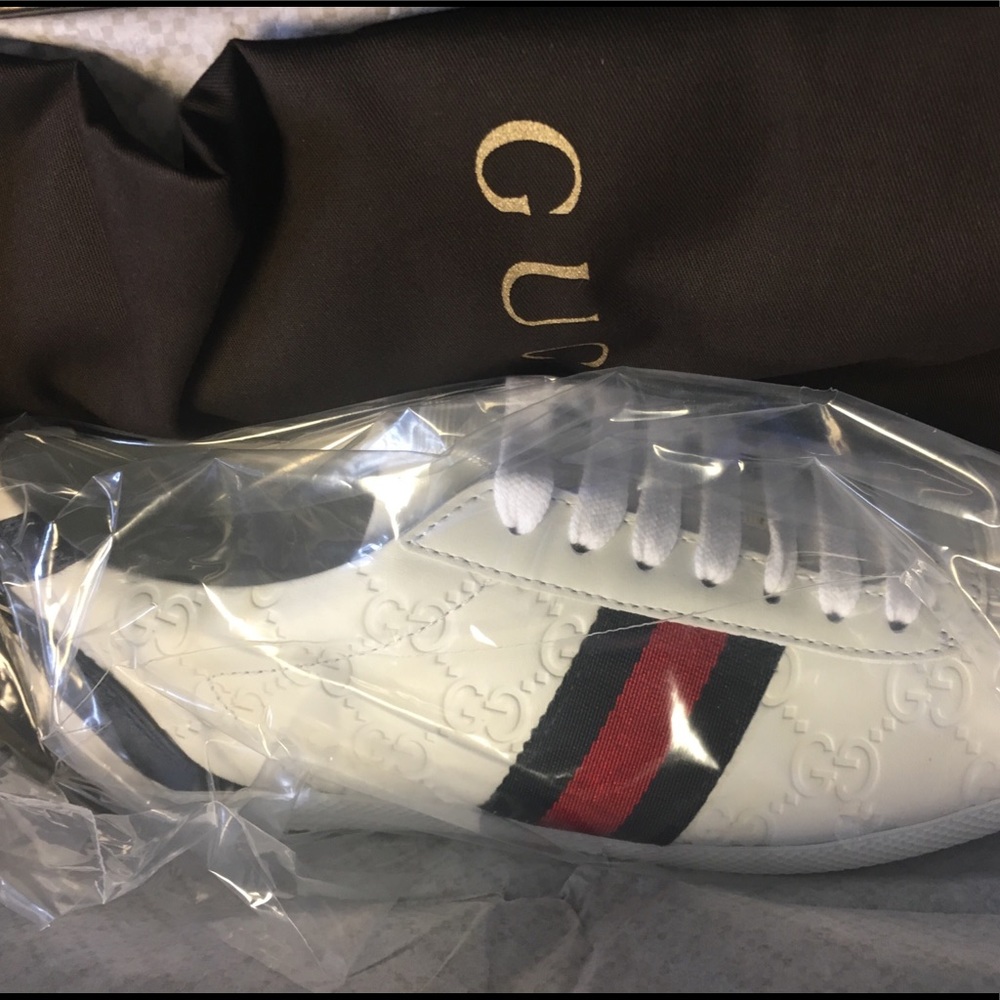 Guccissima Leather Lace Up Sneakers